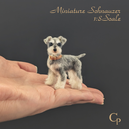 ミニチュアシュナウザー1/8ドールサイズ