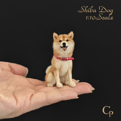 笑顔の柴犬手乗りサイズ約6cm