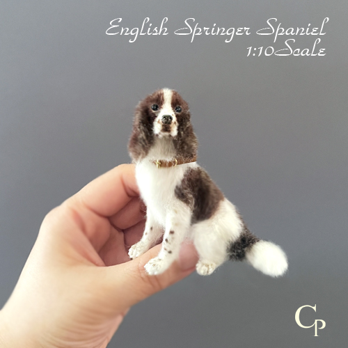 イングリッシュスプリンガースパニエル羊毛フェルト愛犬